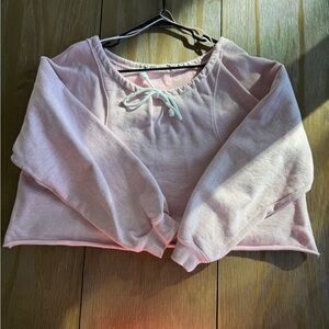 Free People Movement Cropped Pullover Sweatshirt - 100% cotton - pink